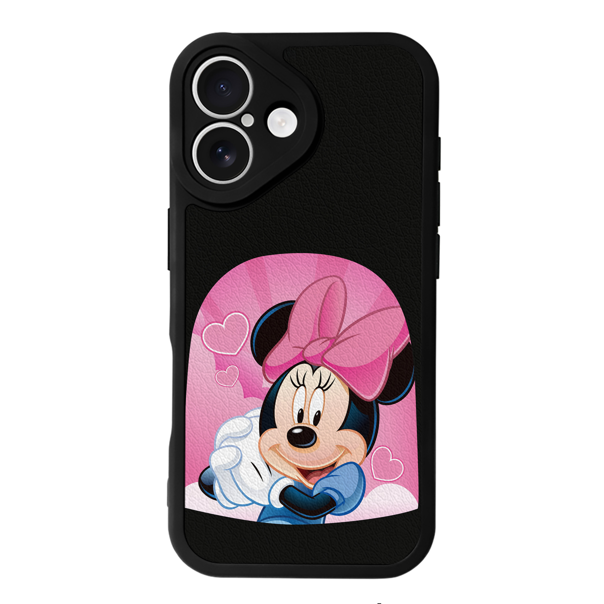 （画像用） ミッキーマウス Mickey Mouse 【iPhone 16シリーズ対応】シリコンスマホケース（レザー調） 材質：シリコン
